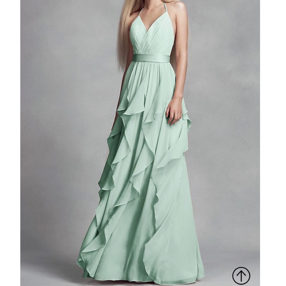 David's Bridal Vera Wang Mint Bridesmaid Dress